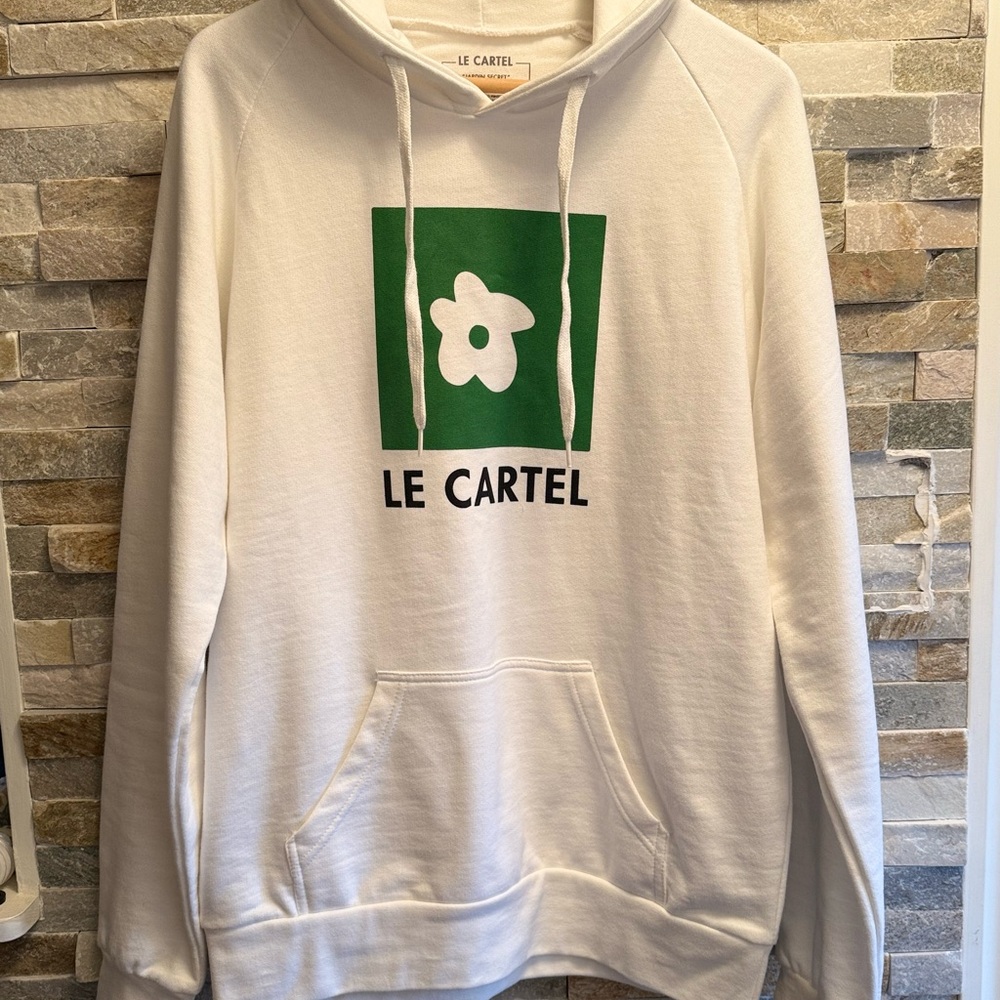 White Hoodie with Green Graphic